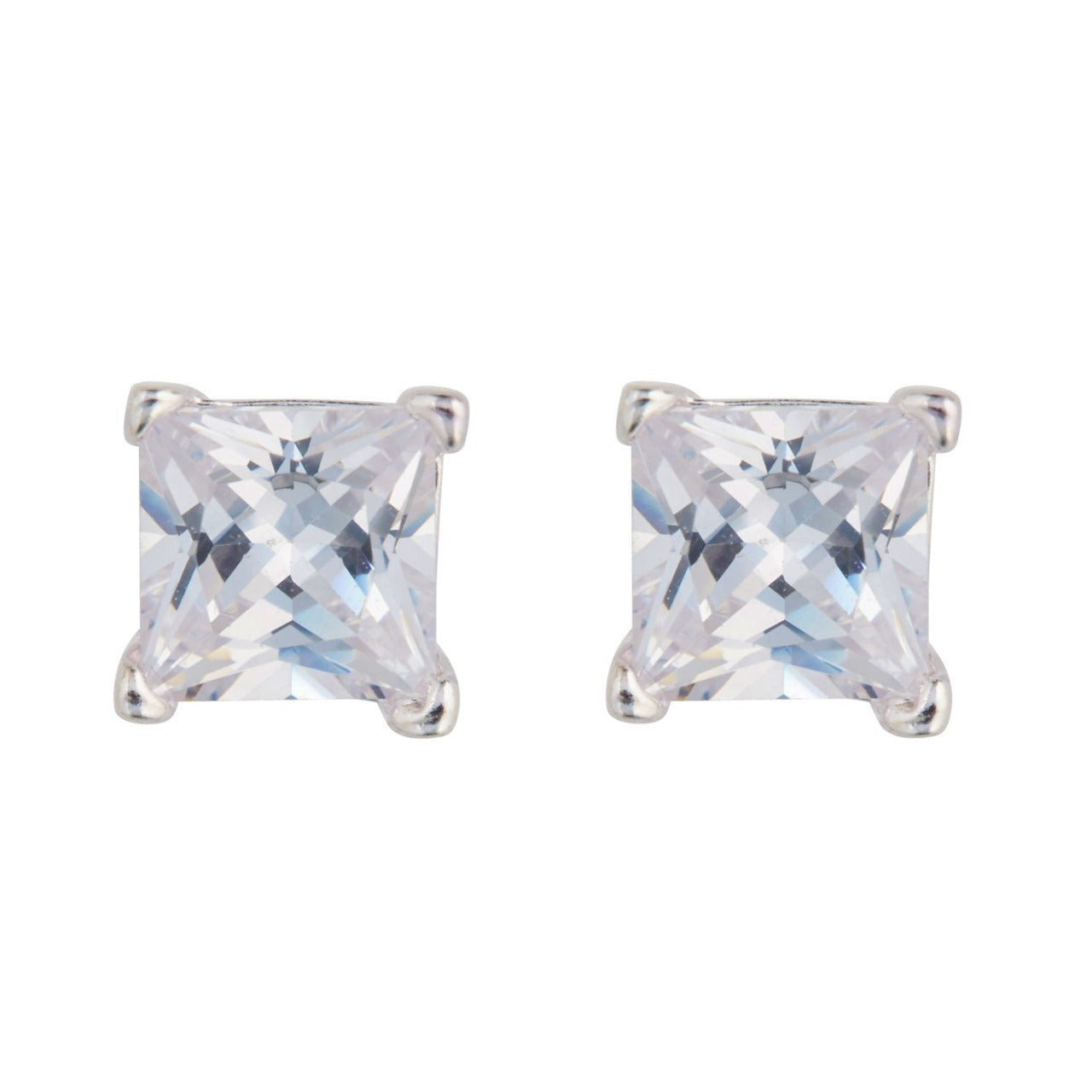 Crystal Stud Earrings with Stone by Kilkenny Silver     Sterling silver clear coloured crystal stone.