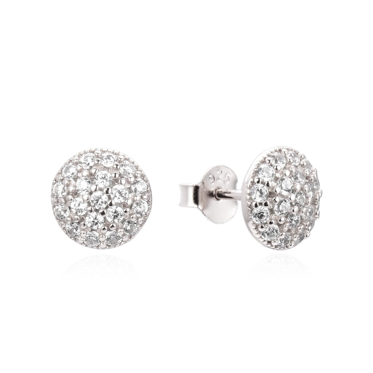 Kilkenny Silver Silver Diamante Stud Earrings  Sterling silver stud earrings with cubic zirconia stones. Highlight your beauty with some extra sparkle.