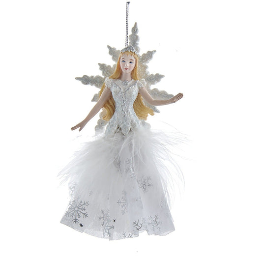 Kurt S Adler Silver White Snowy Queen Christmas Ornament Blonde