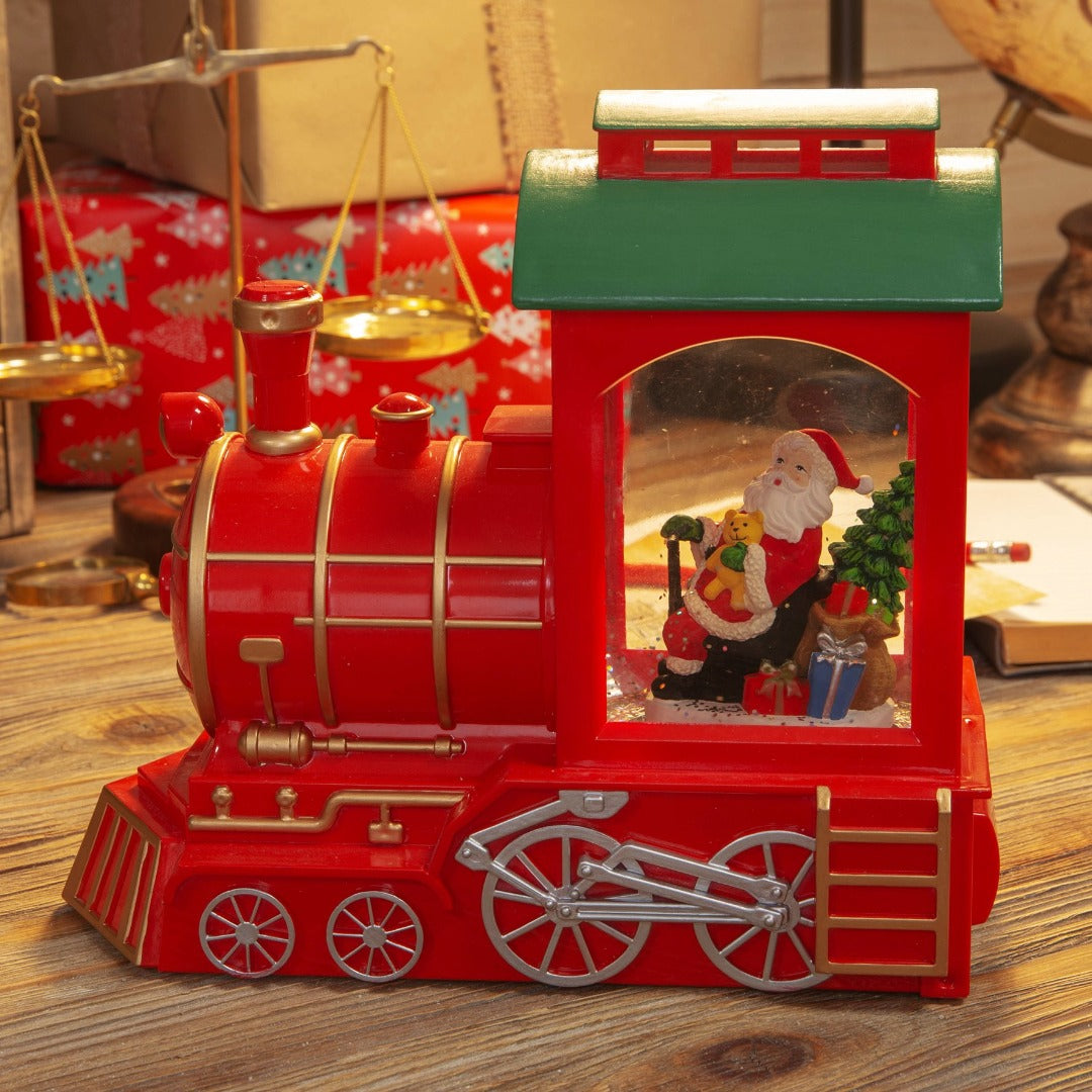 LED Santa Express Train Snow Globe  Add an extra special flourish of festive magic to a Christmas display with this large LED light up steam train glitter snowglobe. From the North Pole Novelties Co. by Santa's Workshop - the one stop shop for Christmas cheer!