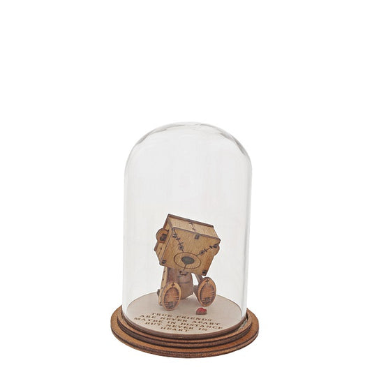 True Friendship Figurine - The Little Wooden Bear  The Little Wooden Bear. This little bear will make you smile, with sentiments to suit every occasion. This glass dome decoration encases our favourite little bear, adorned a little red love heart and a sentimental friendship quote. 