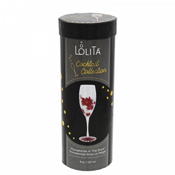 Christmas Lolita Poinsettias In the Snow  The shape of the poinsettia flower and leaves are sometimes thought as a symbol of the Star of Bethlehem which led the Wise Men on the Holy Night. In this glass the holiday flower blooms beautifully in the snow.