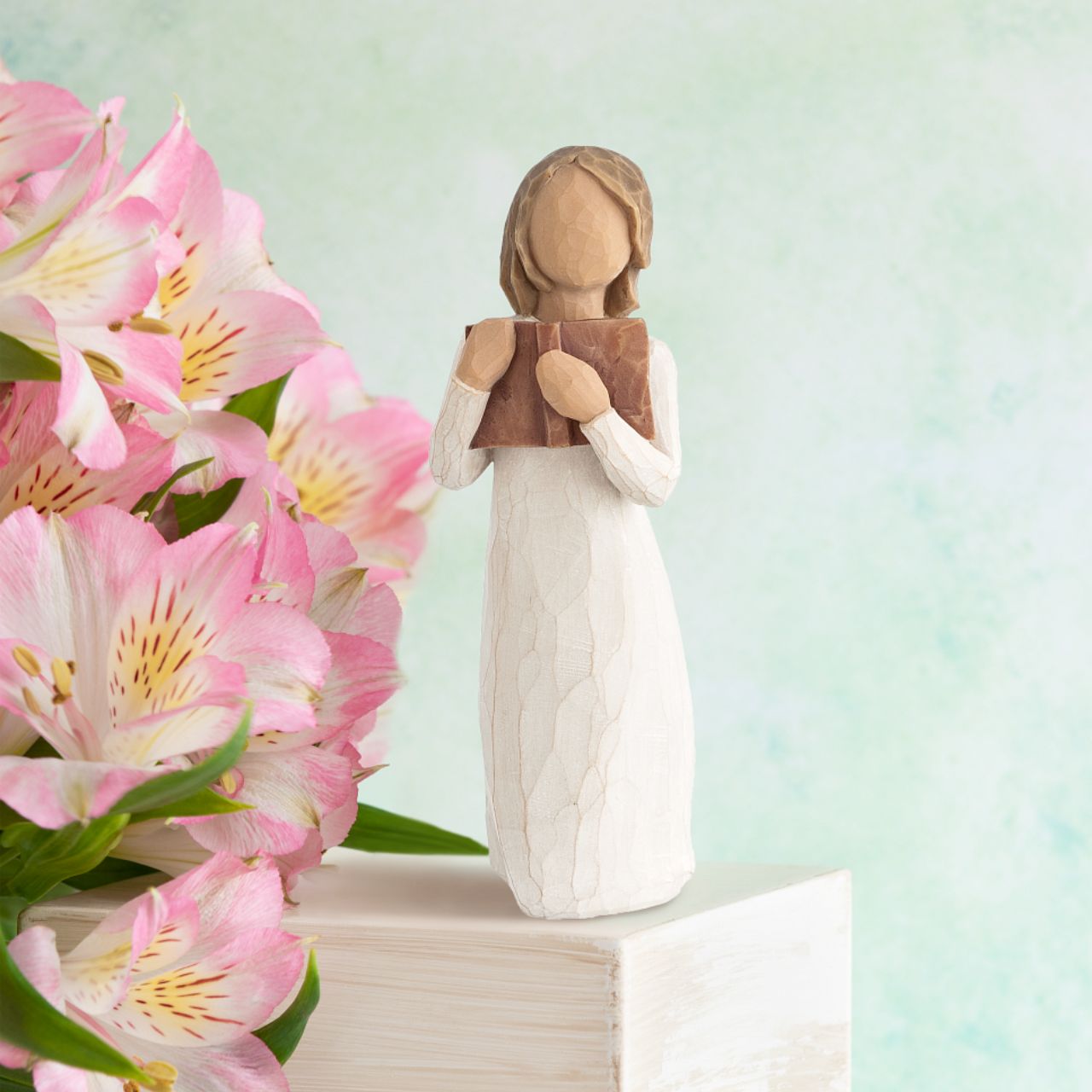 Willow Tree Love of Learning  Willow Tree is an intimate line of figurative sculptures representing sentiments of love, closeness, healing, courage, hope...all the emotions we encounter in life. Artist Susan Lordi hand carves the original of each Willow Tree sculpture.