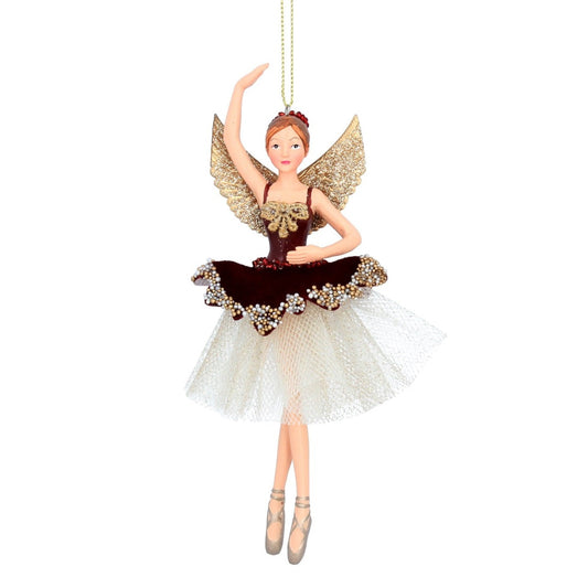 Gisela Graham Luxury Burgundy Velvet Fairy Large Christmas Decorations 16 cm  Browse our beautiful range of luxury Christmas tree decorations, baubles & ornaments for your tree this Christmas.  Add style to your Christmas tree with these elegant Christmas Luxury Velvet Fairy decorated with burgundy and golden fabric.
