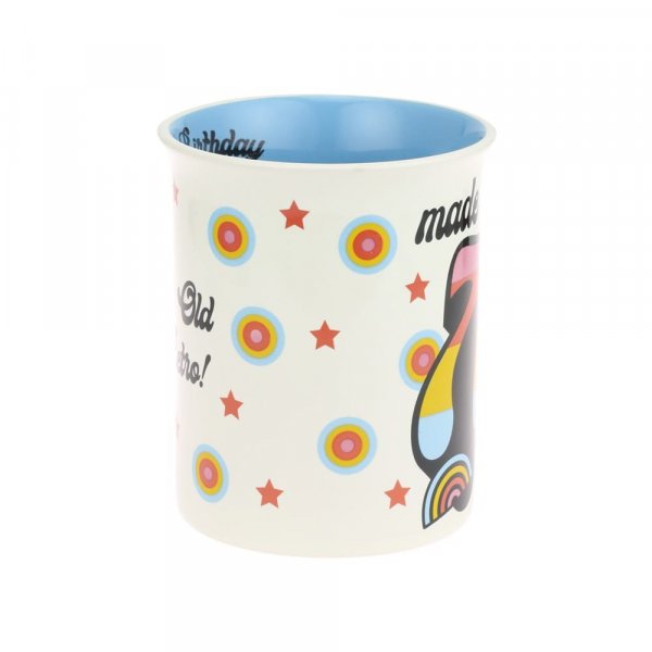 Made in the 70's Mug  Go back to the 70s in style with this retro mug. The message on the back reads 'You're not old you're retro' with the message on the interior read 'Happy birthday to the best person' Give that special person a throwback on their birthday to celebrate.