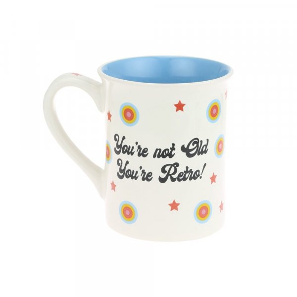 Made in the 70's Mug  Go back to the 70s in style with this retro mug. The message on the back reads 'You're not old you're retro' with the message on the interior read 'Happy birthday to the best person' Give that special person a throwback on their birthday to celebrate.
