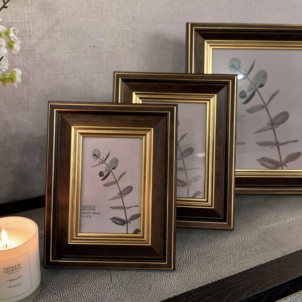 Mindy Brownes Dara Picture Frame (4 x 6)  Capture your special moments with a frame from Mindy Brownes. Black and Gold in colour, a classic design combination.