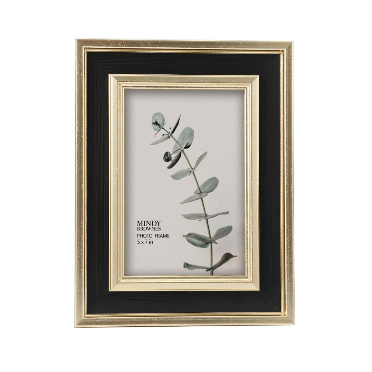 Mindy Brownes Dara Picture Frame (5 x 7)  Capture your special moments with a frame from Mindy Brownes. Black and Gold in colour, a classic design combination.