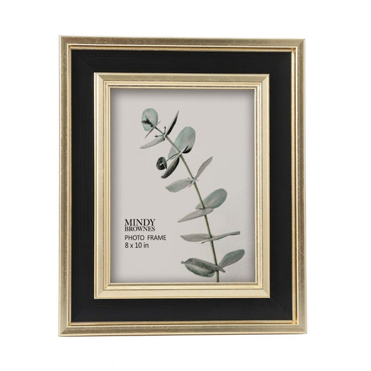 Mindy Brownes Dara Picture Frame 8 x 10  Capture your special moments with a frame from Mindy Brownes. Black and Gold in colour, a classic design combination.