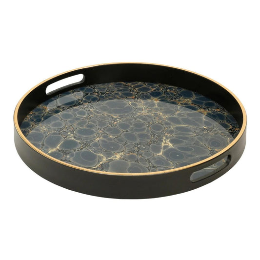 Mindy Brownes Interiors Serving Tray - Deep Blue  The art of colour, a beautiful thing - Introduce a splash of colour to your decor with our vibrant glass coloured serving trays. The new collection showcases a myriad of rich and striking colour waves.