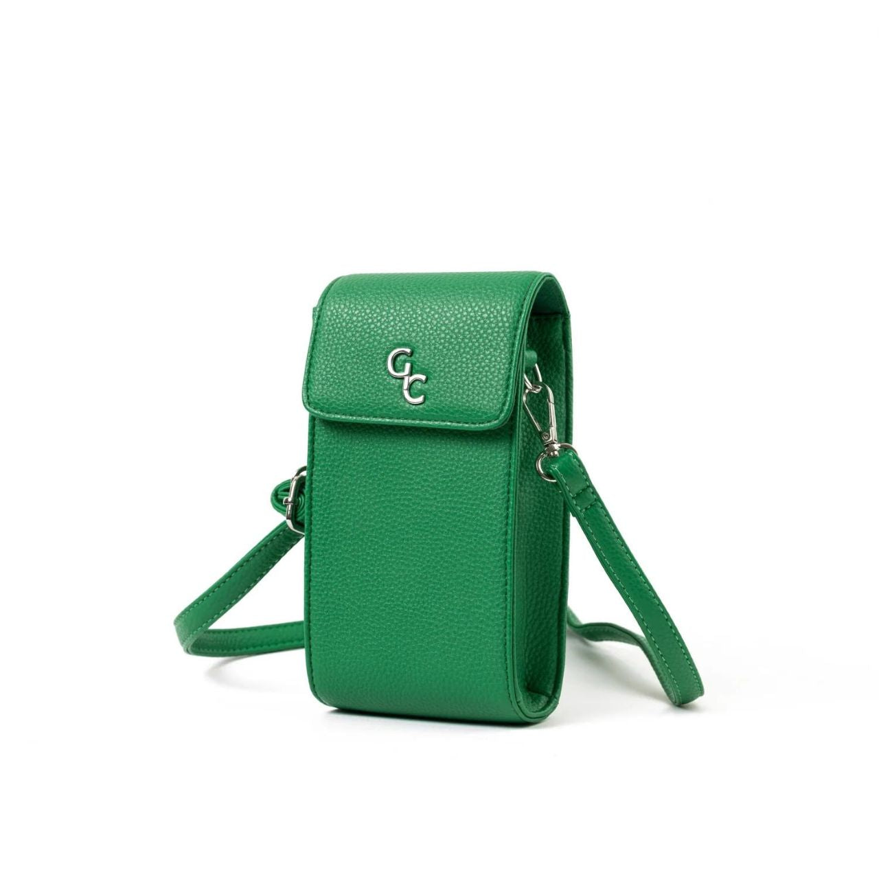 Galway Crystal Fashion Mini Cross Body Handbag - Green  Introducing the new must have accessory that is truly functional. Our Lightweight, Slim, Sleek, Crossbody bag is designed to hold the most essential accessory: Your mobile phone. There is nothing more liberating than carrying a lightweight bag that carries your essentials.