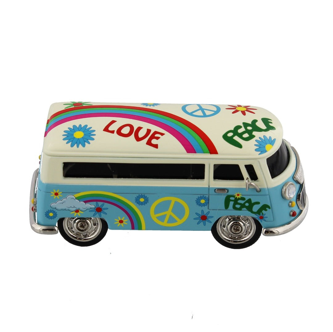 Miniature Clock Blue Camper Van by William Widdop  Bring a unique and quirky touch to the home with this stylish miniature clock made with great attention to detail. 