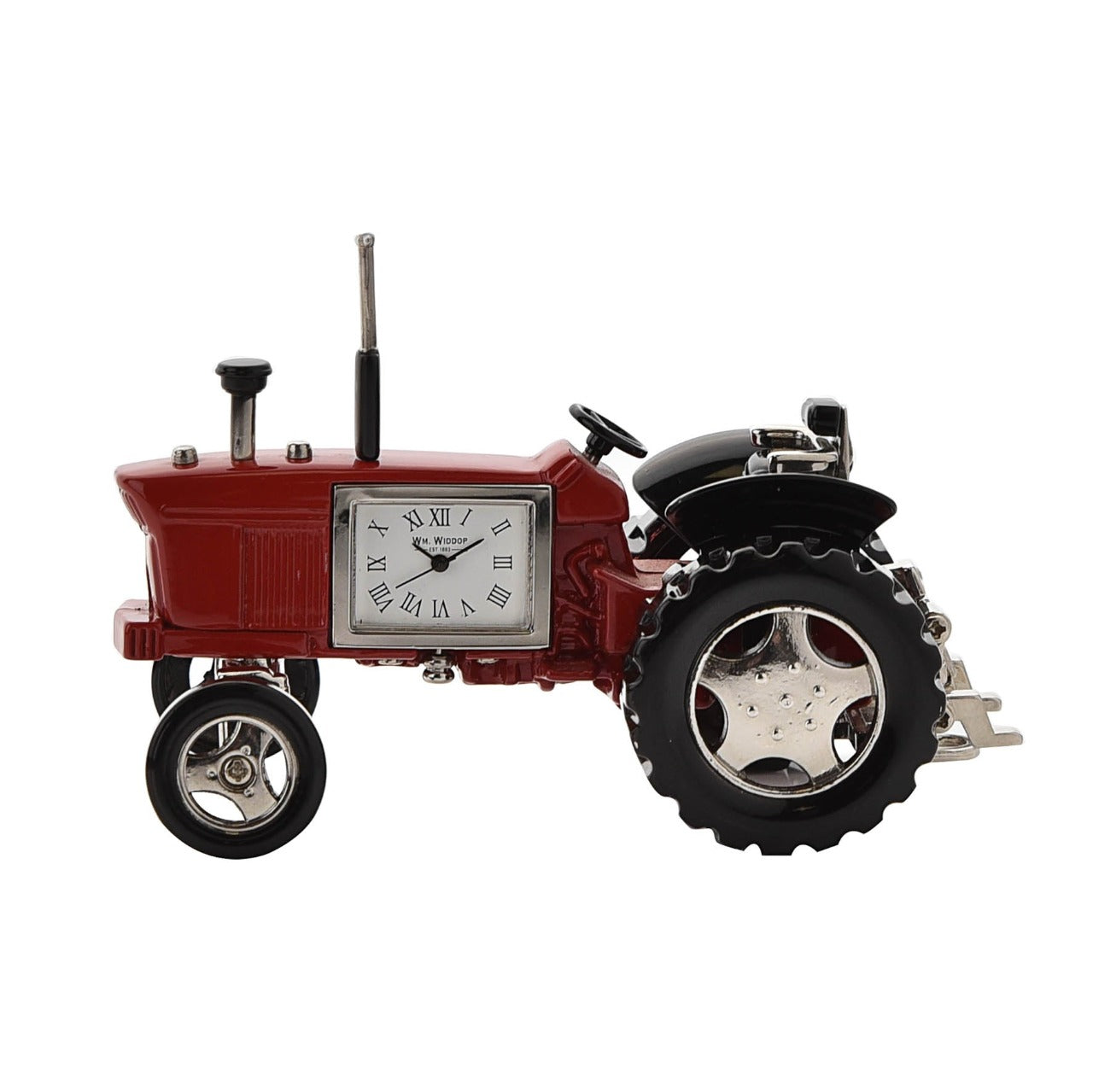 Miniature Clock Farmers Red Tractor by William Widdop  Bring a unique and quirky touch to the home with this stylish miniature clock made with great attention to detail.  The miniature tractor is a great gift for someone who has an interest in the farming world.