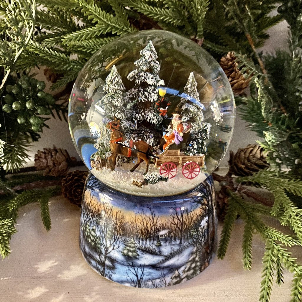 Musicbox World Snow Globe Winter Carriage