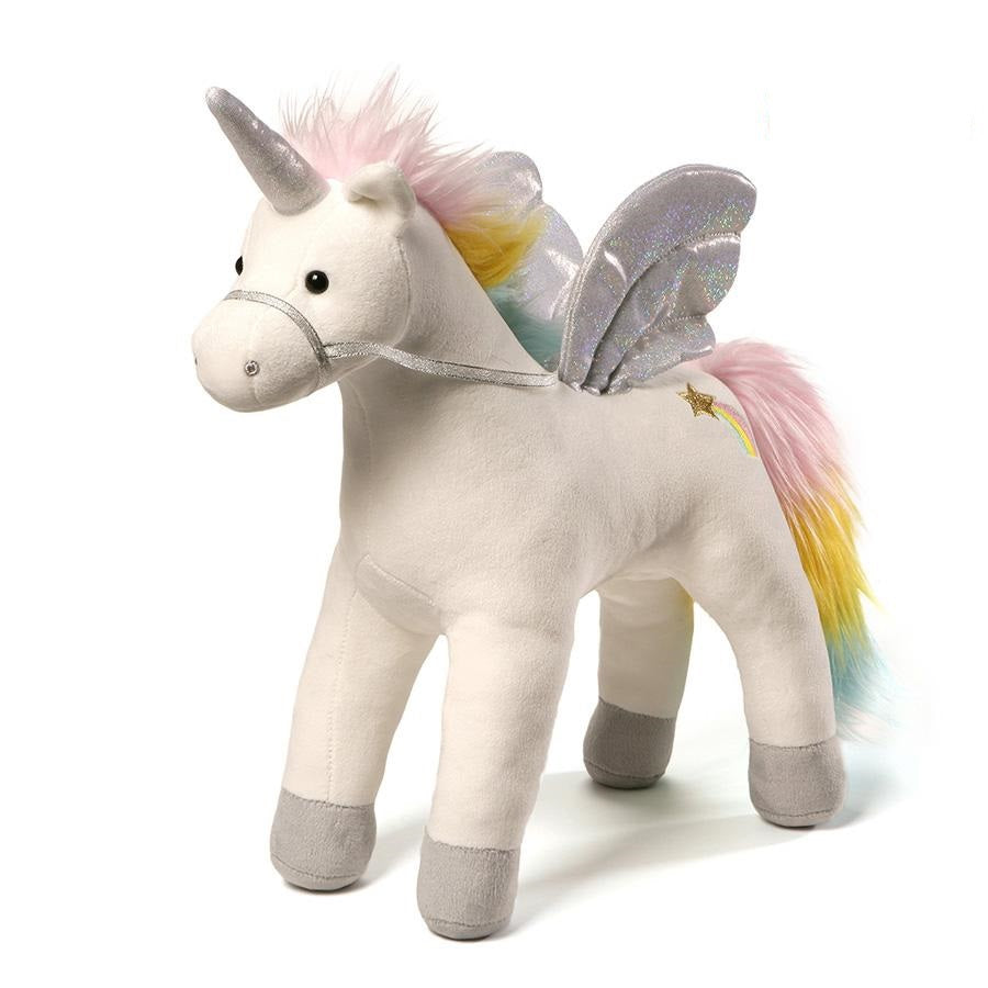 GUND My Magical Light & Sound Unicorn  Gund is proud to present My Magical Light & Sound Unicorn. Pet her back to make the wings light up and for a magical sound. 