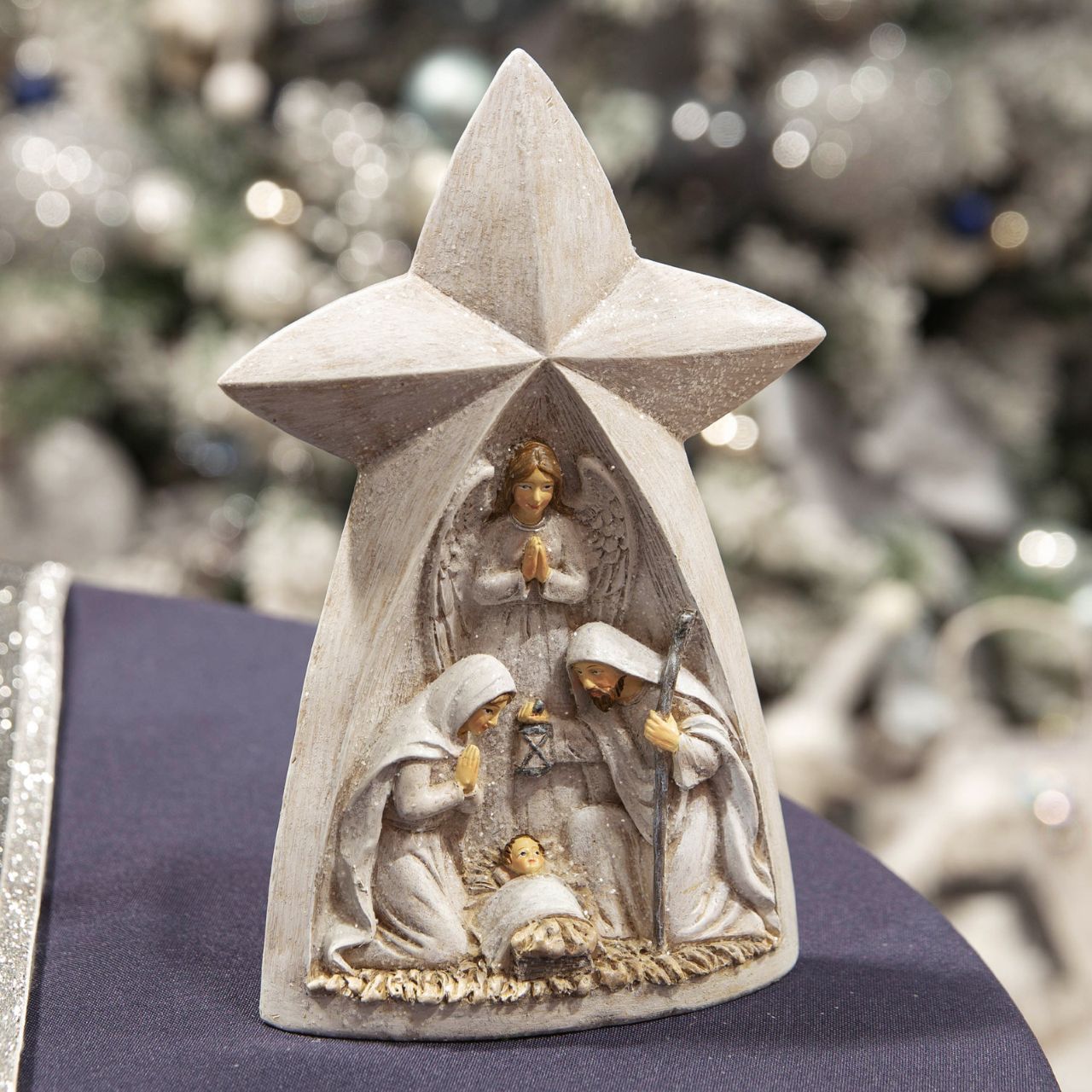 Star Shaped Christmas Nativity Scene  Celebrate the meaning behind the most magical day of the year with this hand painted Christmas nativity scene.