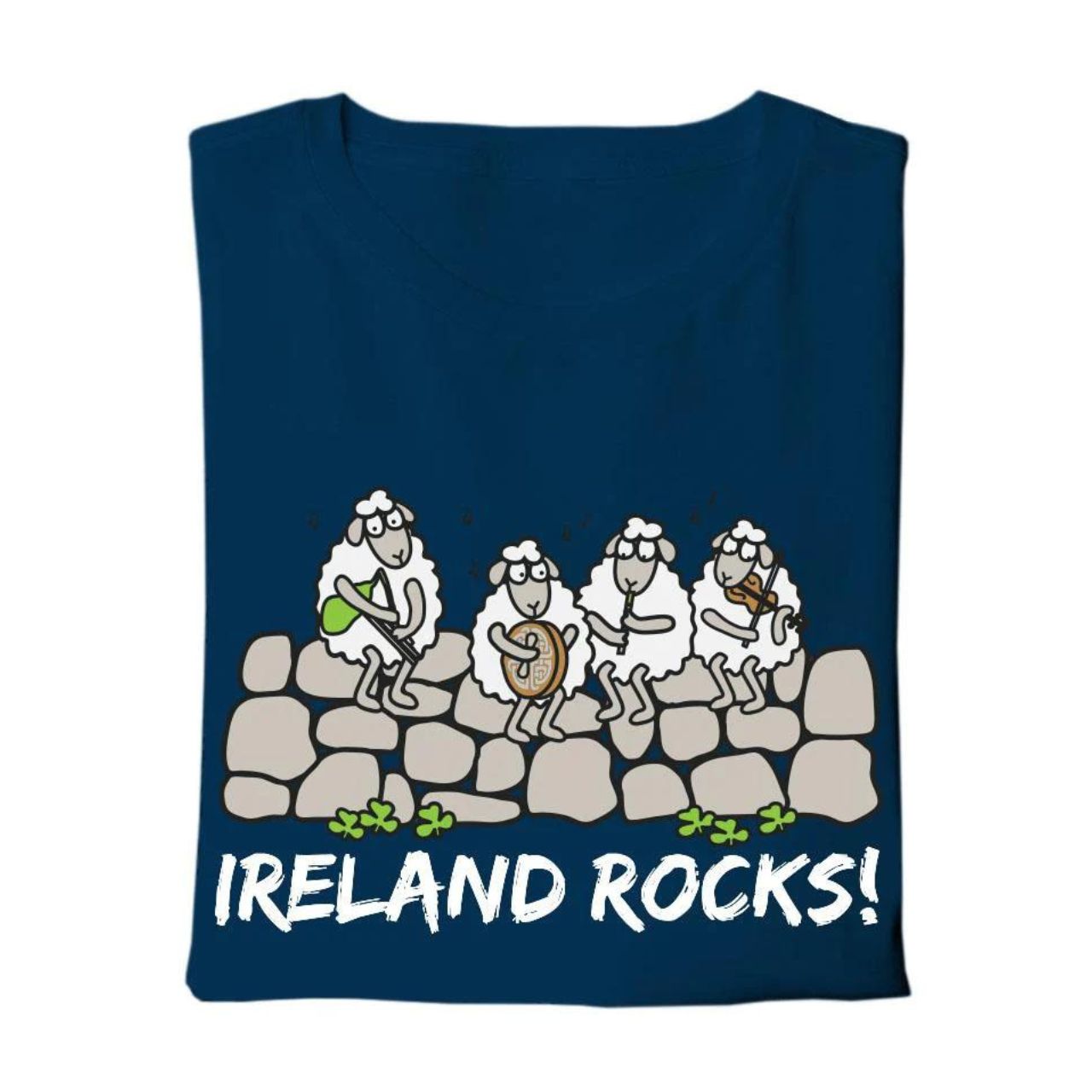 Cara Craft Navy Ireland Rocks Kids T-shirt  - 100% cotton* - Ash 99% cotton,1% polyester - Heather Grey 97% cotton, 3% polyester - Crew Neck - Designed And Printed in Ireland By Cara craft - Machine Washable