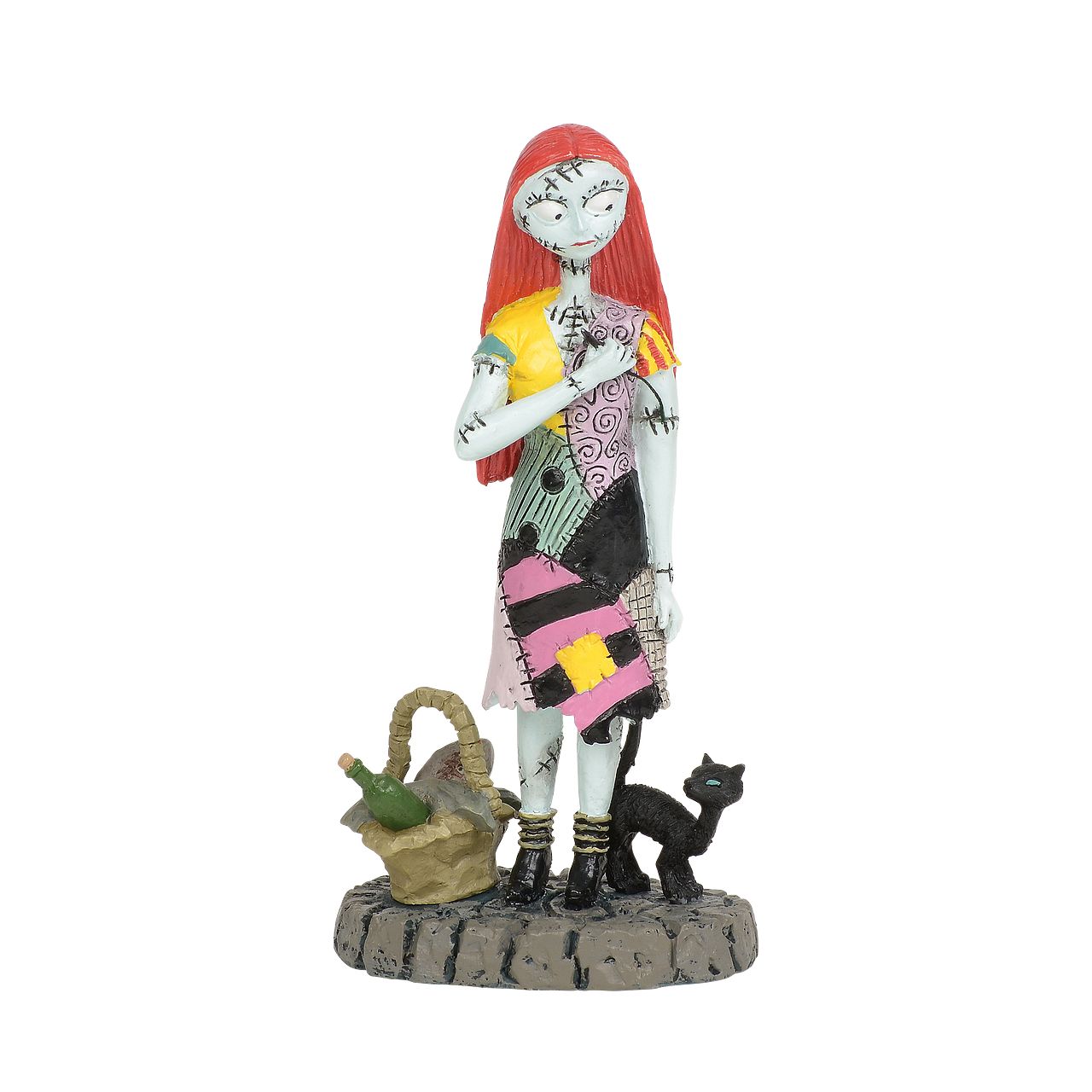 Department 56 Sally's Date Night Nightmare Before Christmas  The beautiful but lonely creation of Dr. Finkelstein, Sally is a reanimated assemblage of woman's body parts with a girlish crush on Jack Skellington, the Pumpkin King of Halloween Town himself.