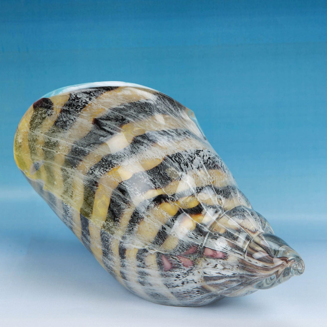 Objets Dart Glass Figurine - Shell  A beautiful, large handmade glass conch shell ornament. From Objets d'Art - hand blown and one hundred percent unique.