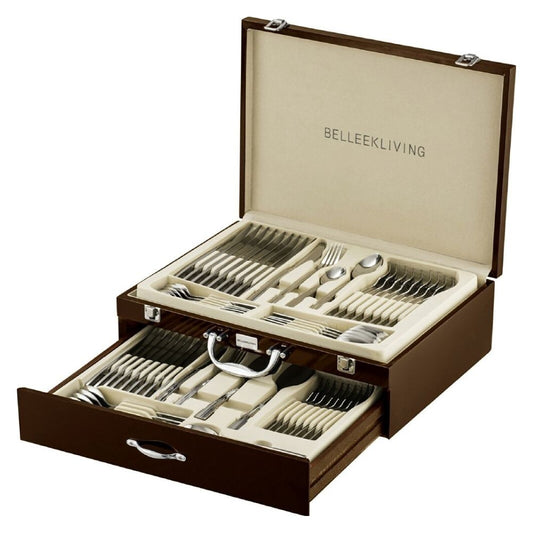 Belleek Living Occasions 72-Piece Cutlery Set  Dine in style with the Occasions 72-Piece Cutlery Set from Belleek Living. Each piece displays high-quality craftmanship synonymous with the Belleek Living brand - beautifully polished 18/10 Stainless Steel with a smooth & elegant design. Perfect for everyday use, as a wedding gift, housewarming gift or any special occasion!