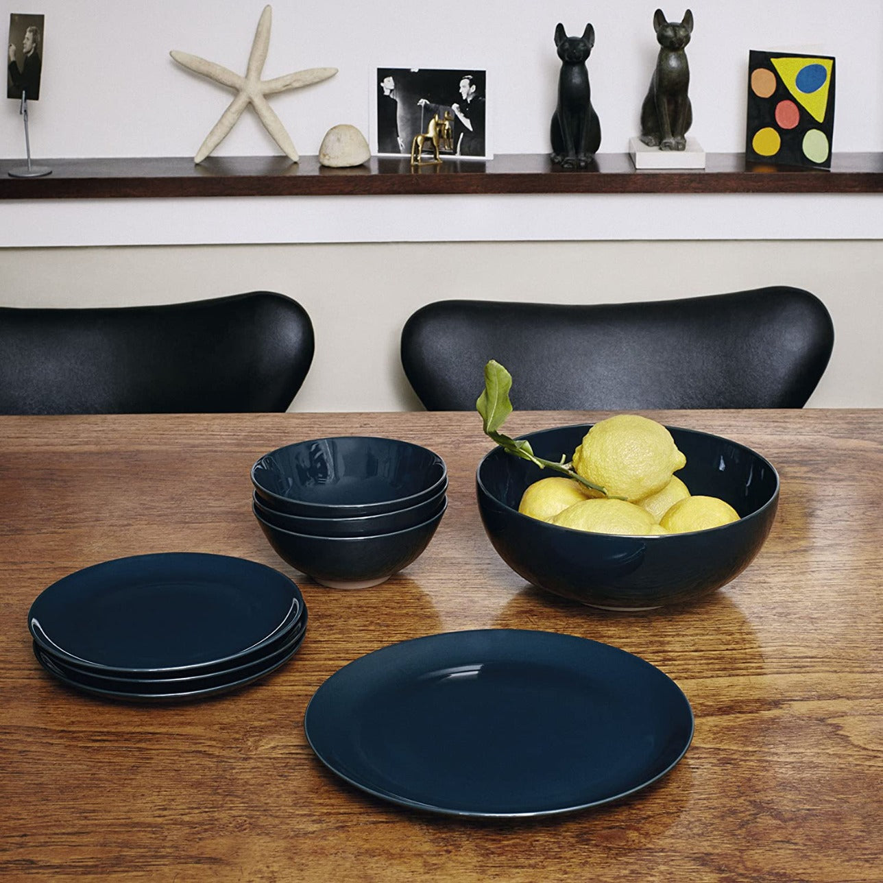 Olio by Barber Osgerby Black Serving Bowl
