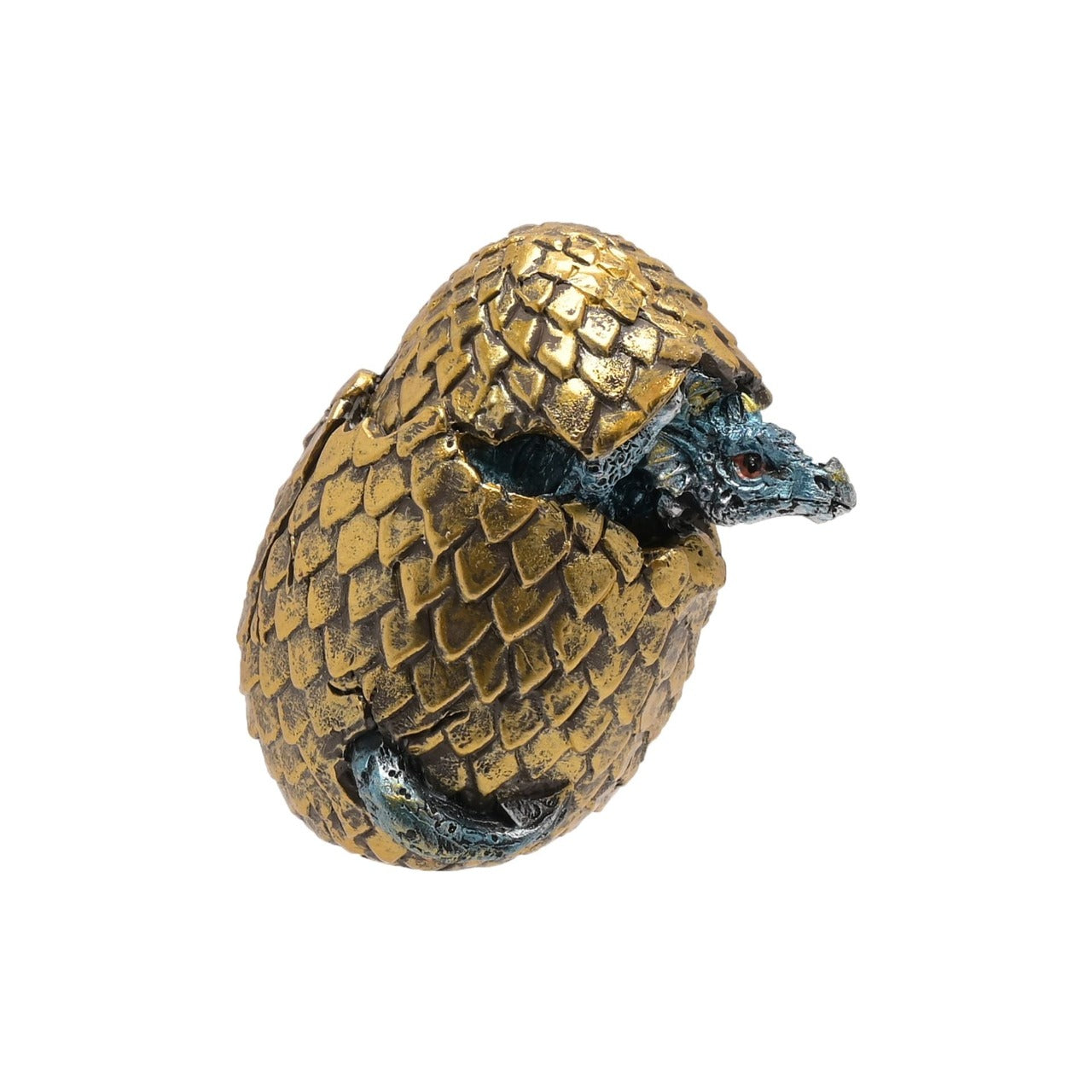 Orion Golden Dragon Egg Figurine  An Orion golden dragon egg figurine by THE SEASONAL GIFT CO®.  This majestic figurine captures the mythical world of dragons for those obsessed with fantasy.