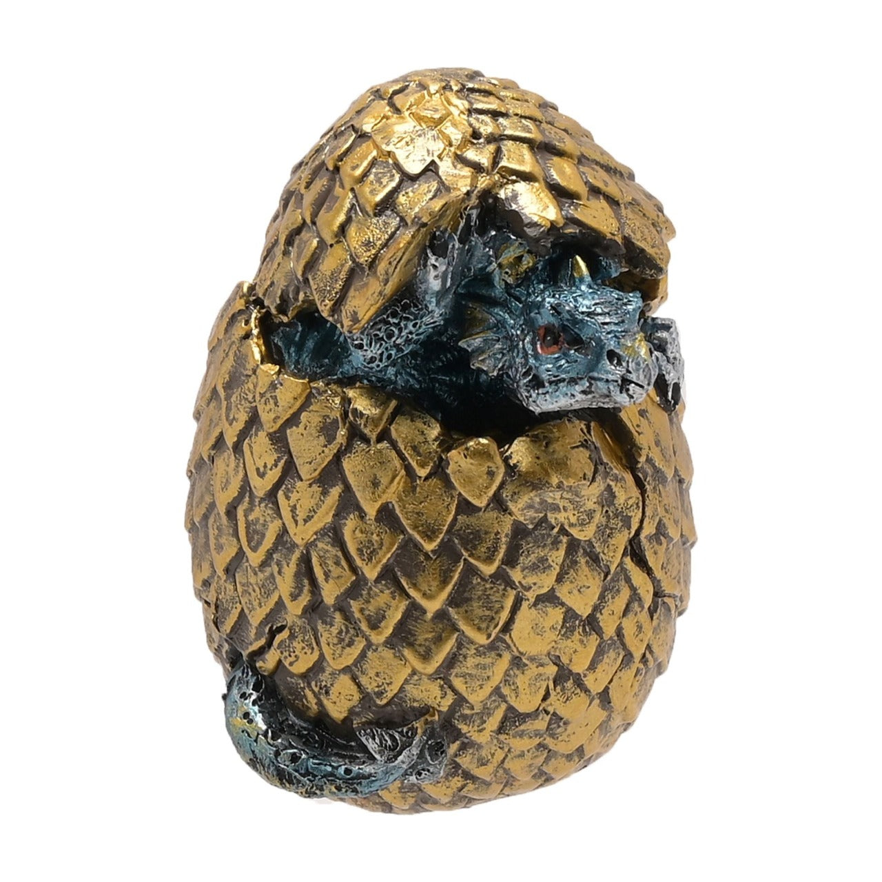 Orion Golden Dragon Egg Figurine  An Orion golden dragon egg figurine by THE SEASONAL GIFT CO®.  This majestic figurine captures the mythical world of dragons for those obsessed with fantasy.