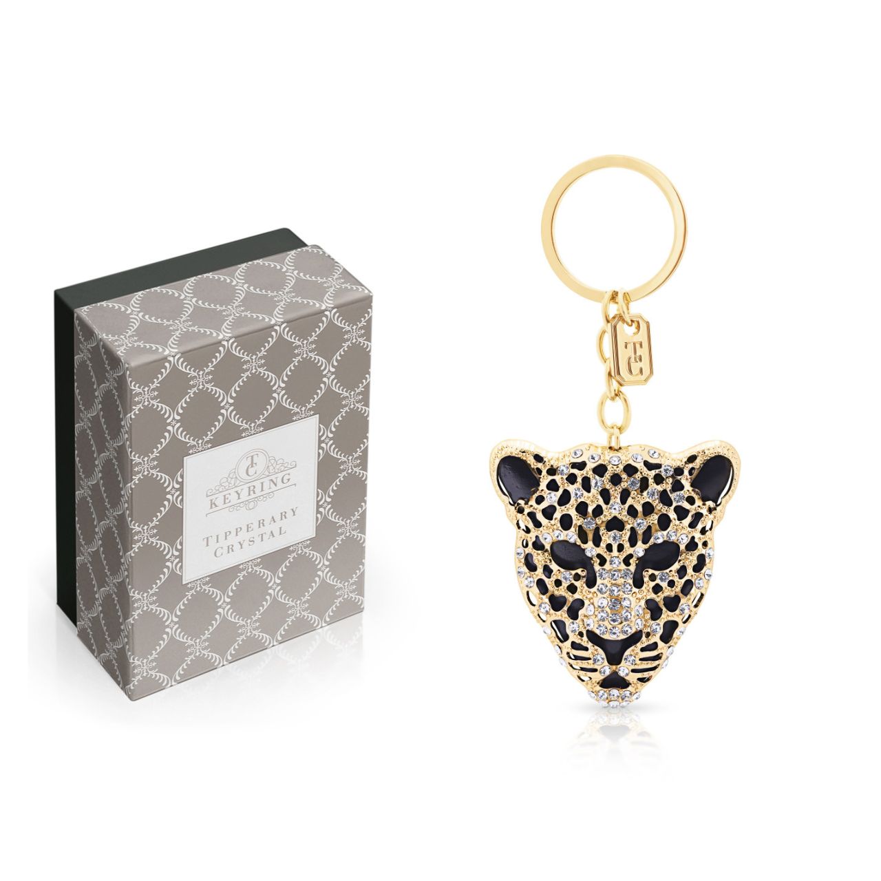 Panther Keyring by Tipperary Crystal  Transform your keys to a fashion statement with this stunning Panther keyring.