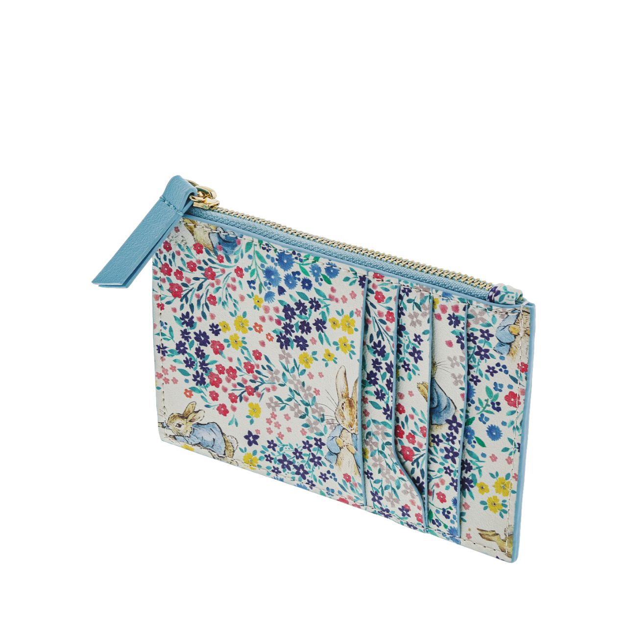 Beatrix Potter Peter Rabbit Garden Party Pop Up Purse  This beautiful Peter Rabbit Garden Party Pop Up Purse features a new design with 4 card holders and a zip top to keep all your loose change.