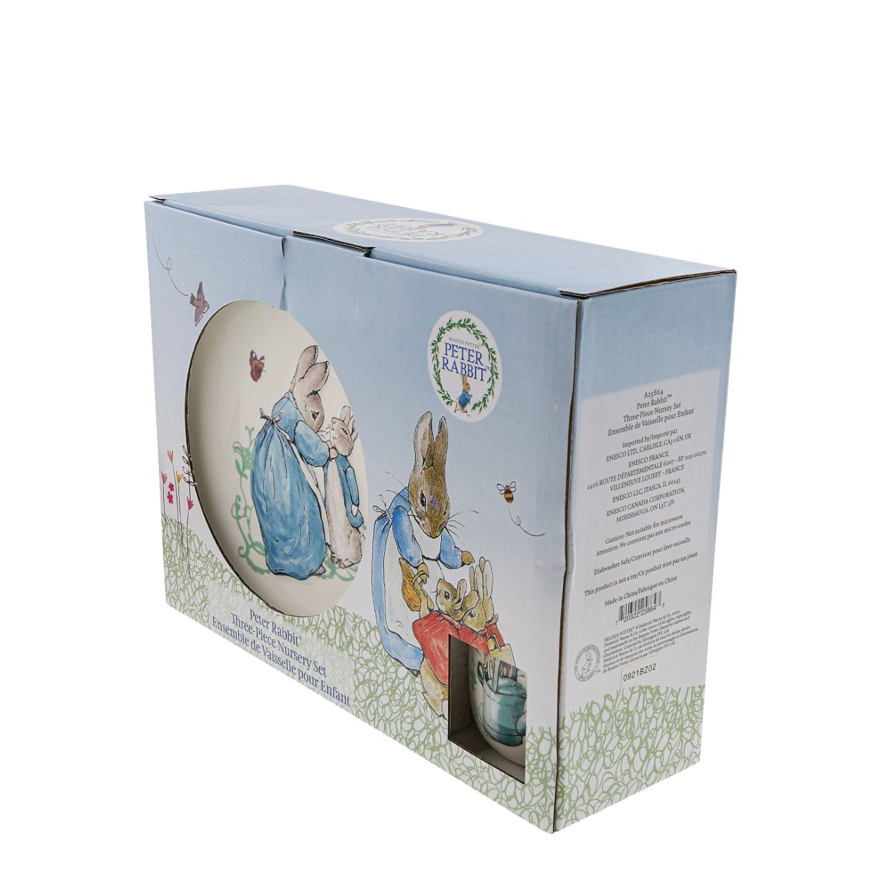 Beatrix Potter Peter Rabbit Three-Piece Nursery Set  This beautiful Peter Rabbit three-piece nursery set would make perfect for christening gifts, gifts for children or even a lovely birthday gift for a small child. Parents will be over the moon with such a unique gift.