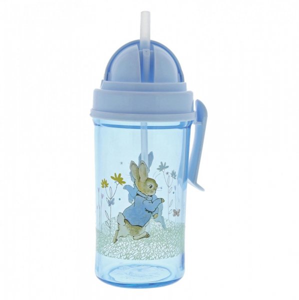 Beatrix Potter Peter Rabbit Water Bottle  This handy Peter Rabbit Water Bottle is great for on the go or school. With a small handle for easy holding and a pop-up straw it is ideal for school lunch boxes, picnics or daytrips with the family.