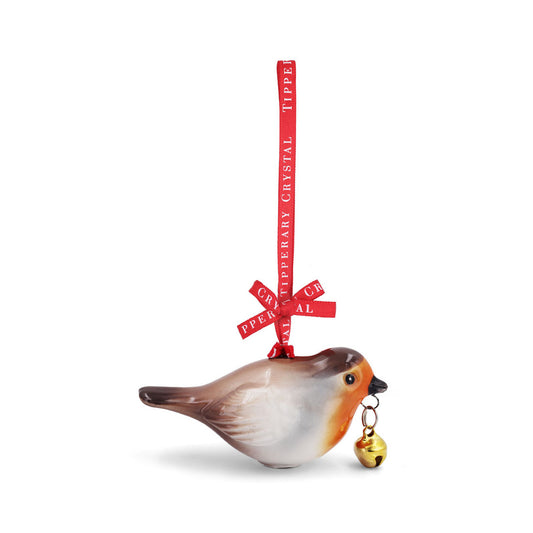 Tipperary Crystal Porcelain Robin Christmas Decoration - NEW 2021  We just Love Christmas! The festive season, the giving of gifts, creating memories and being together with family and loved ones. Have lots of fun with our lovingly designed and created Christmas decorations, each one has a magic sparkle of elf dust!