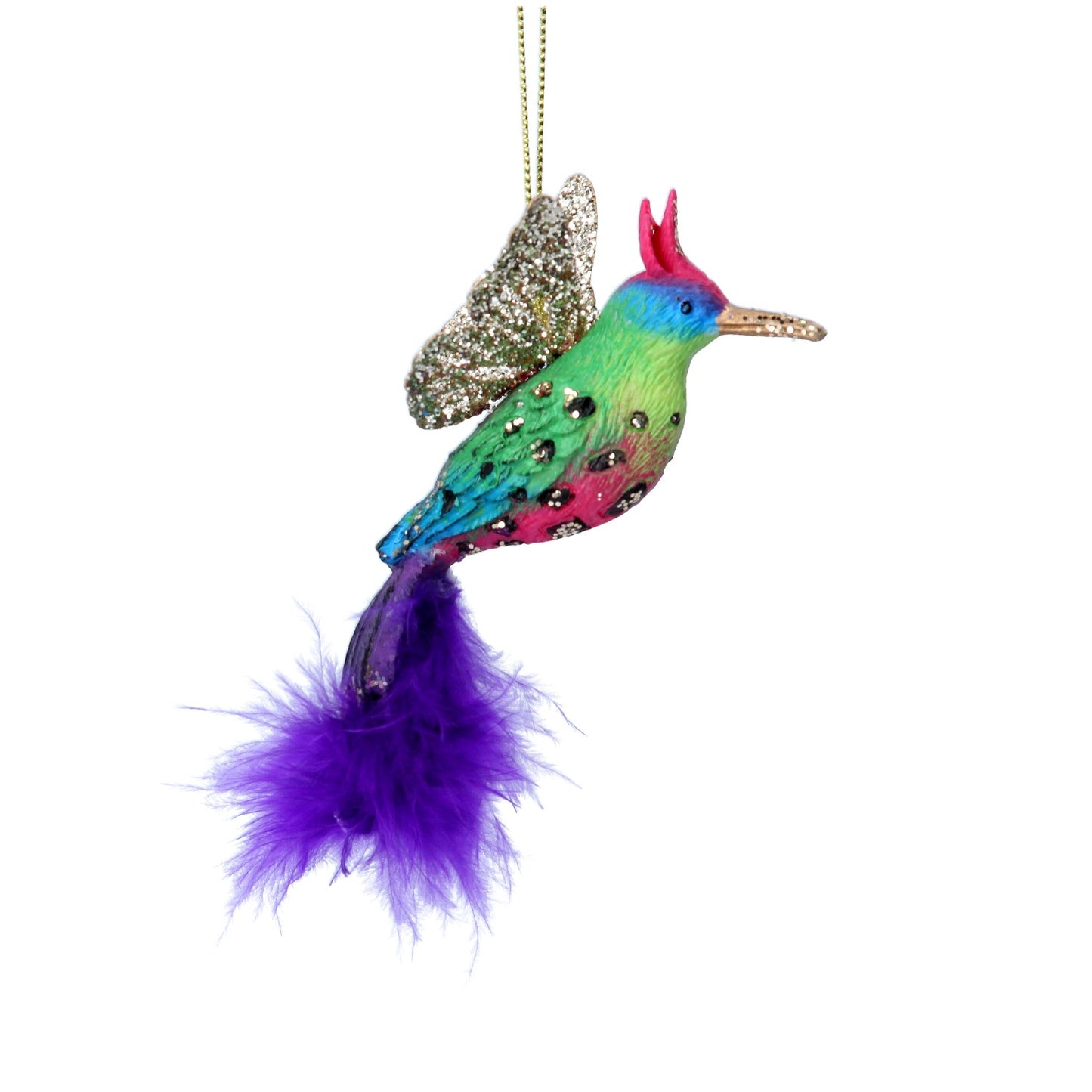 Purple Fantasy Hummingbird Christmas Decoration
