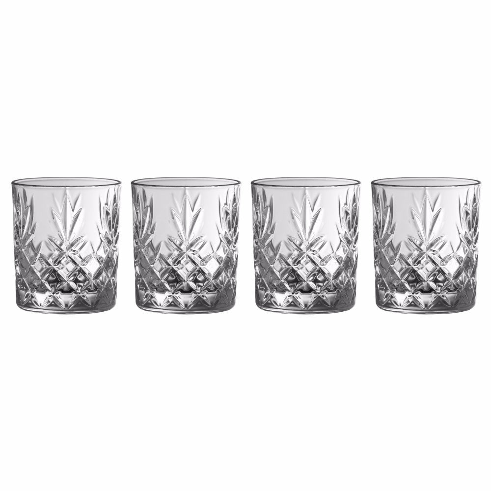 Galway Crystal Renmore DOF Whiskey Set of 4  The perfect Whiskey glass. A durable and stunning glass. An elegant addition to your glassware collection and perfect for the whiskey or cocktail lover. Ideal for everyday use. Renmore collection