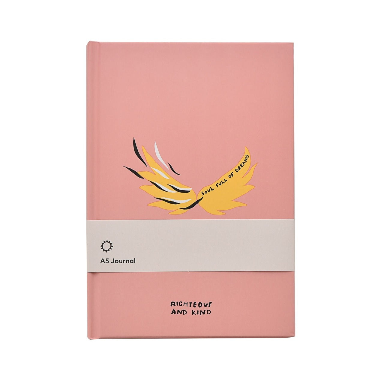 Righteous & Kind A5 Wings Journal  A stylish notebook that would make a beautiful gift for those who love to note down their thoughts or doodle. With a gold wing design, this would make a cute addition to any free spirit's stationary collection.