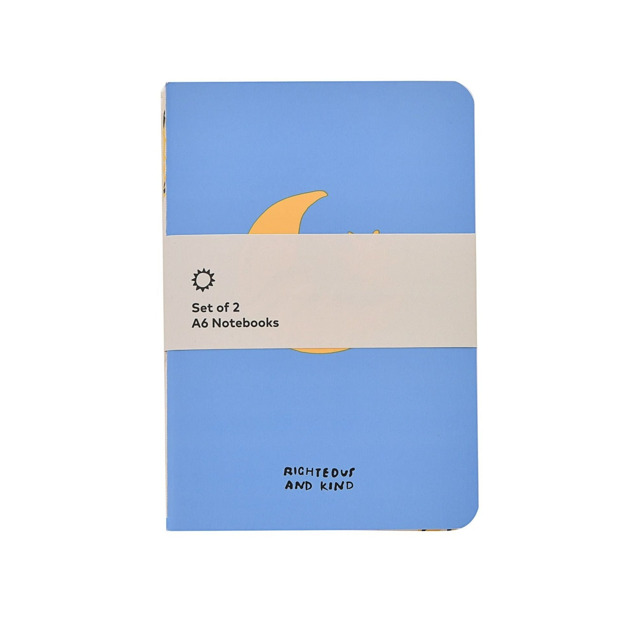Righteous & Kind Set A6 Notebook  A stylish set of notebooks that would make a beautiful gift for those who love to note down their thoughts or doodle. With gold moon and star designs, this would make a cute addition to any free spirit's stationary collection.