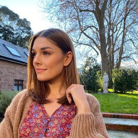 Romi Dublin Rose Gold Knot Drop Earrings