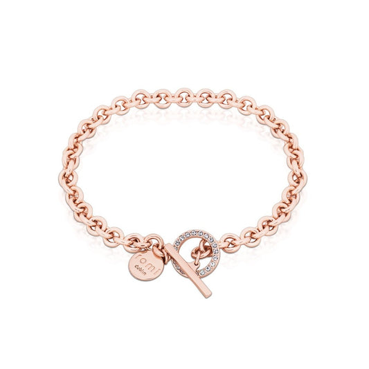 Romi Dublin Rose Gold Circle Chain Bracelet