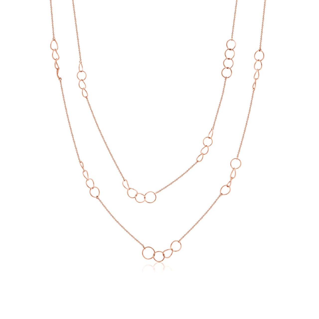 Romi Dublin Rose Gold Circle Necklace  Simple and understated this collection has a contemporary and sleek look that will allow you to accessorise with any outfit.