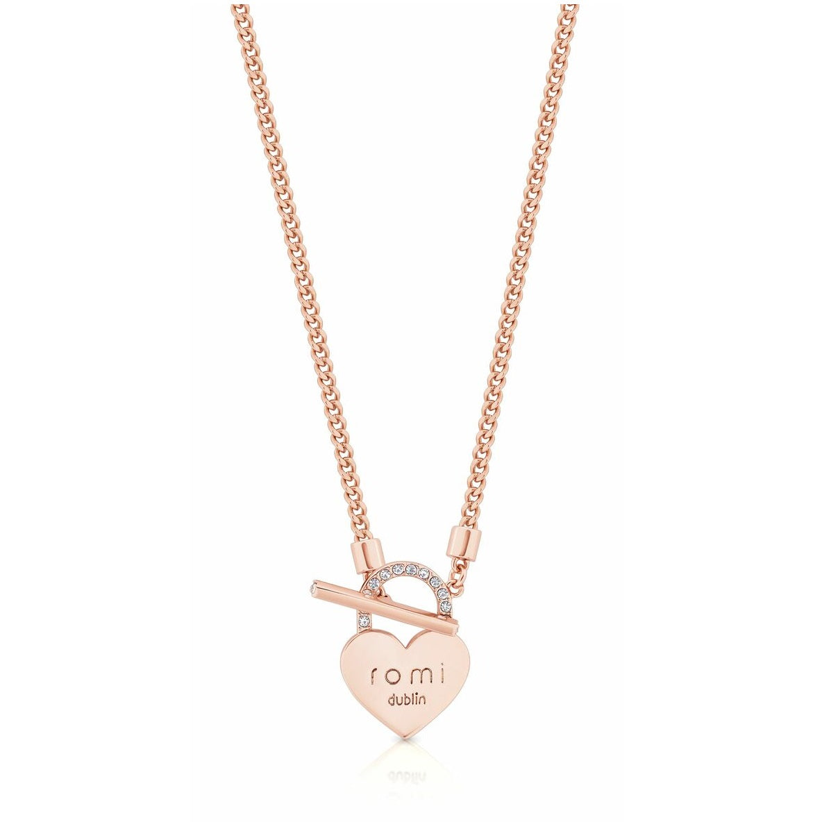 Romi Dublin Rose Gold Heart Necklace  Just Arrived NEW 2021