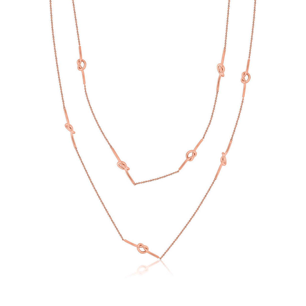 Romi Dublin Rose Gold Knot Necklace