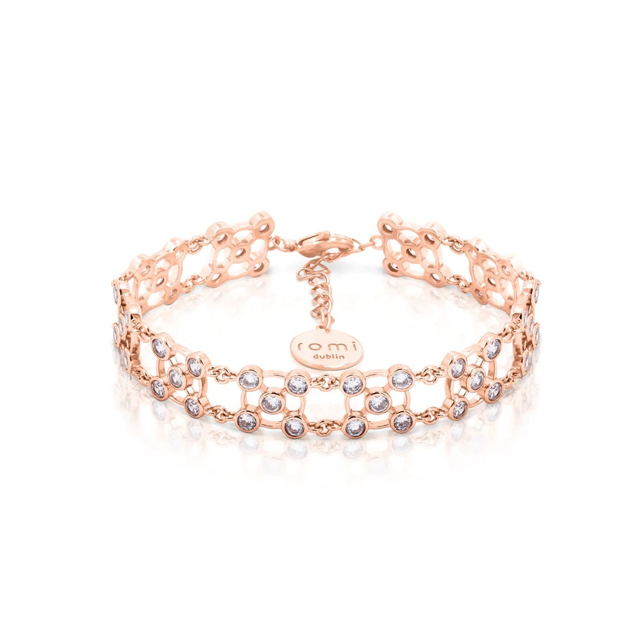 Romi Rose Gold Net Bracelet by Romi Dublin