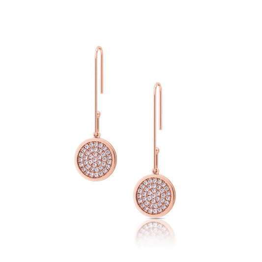 Romi Dublin Rose Gold Pavé Earrings  Simple and understated this collection has a contemporary and sleek look that will allow you to accessorise with any outfit.
