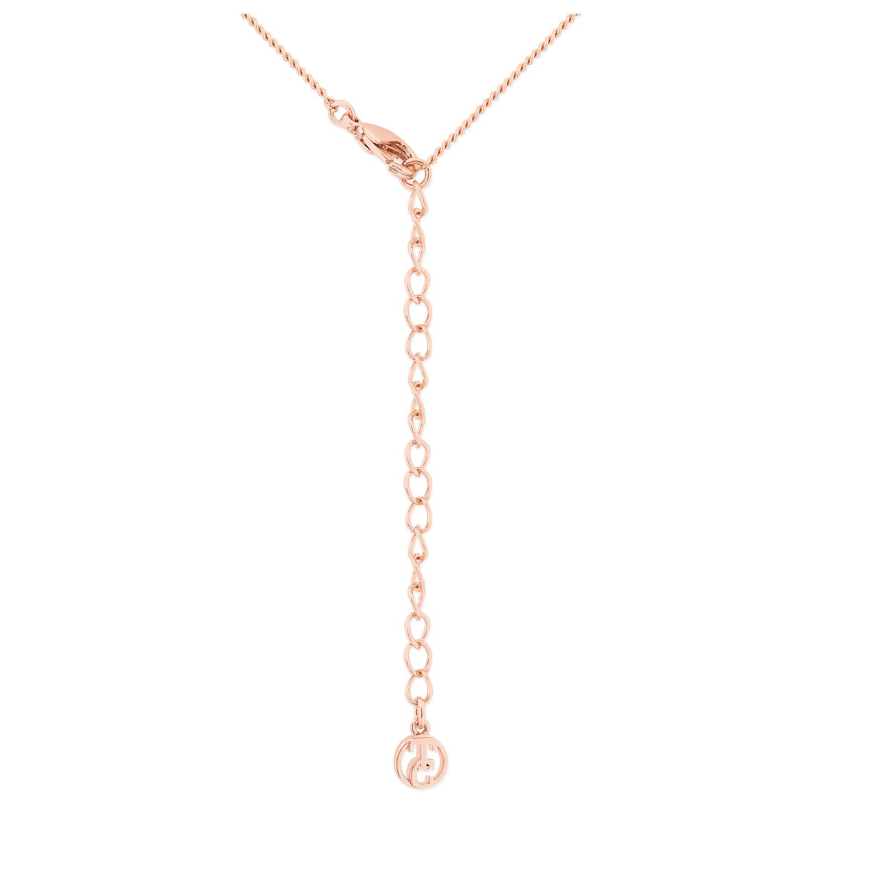 Tipperary Crystal Rose Gold Infinity Pendant Inside Pave