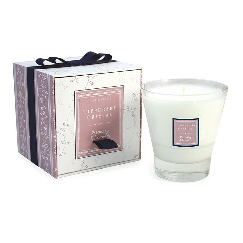Tipperary Crystal Rosemary & Lavender Candle Filled Tumbler Glass