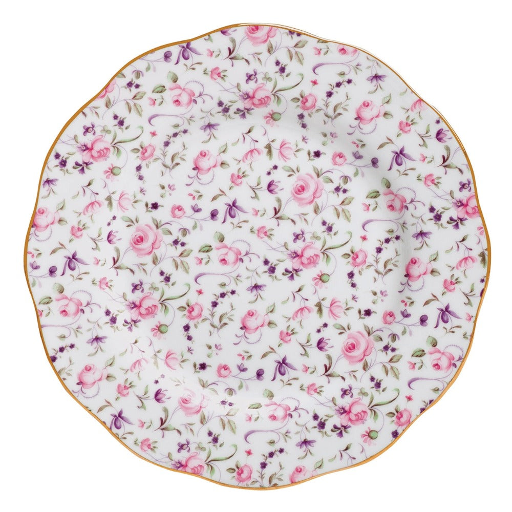 Royal Albert Rose Confetti Vintage Plate 20 cm  Vibrant and vivacious, Rose Confetti is a beautiful new addition to the vintage patterns that have made Royal Albert famous the world over.