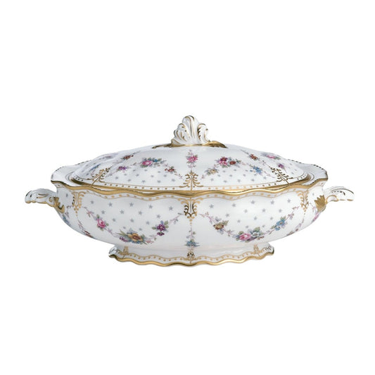Royal Crown Derby Royal Antoinette Cover For Vegetable Dish - LID ONLY  Replacement Part for Covered Vegetable Dish -  LID ONLY