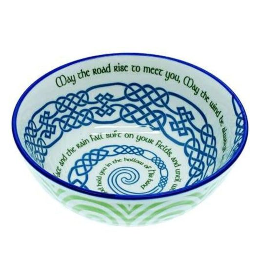 Irish Blessing Spiral Bowl 14cm  Follow the Celtic spiral as you read this well known, traditional Irish blessing.