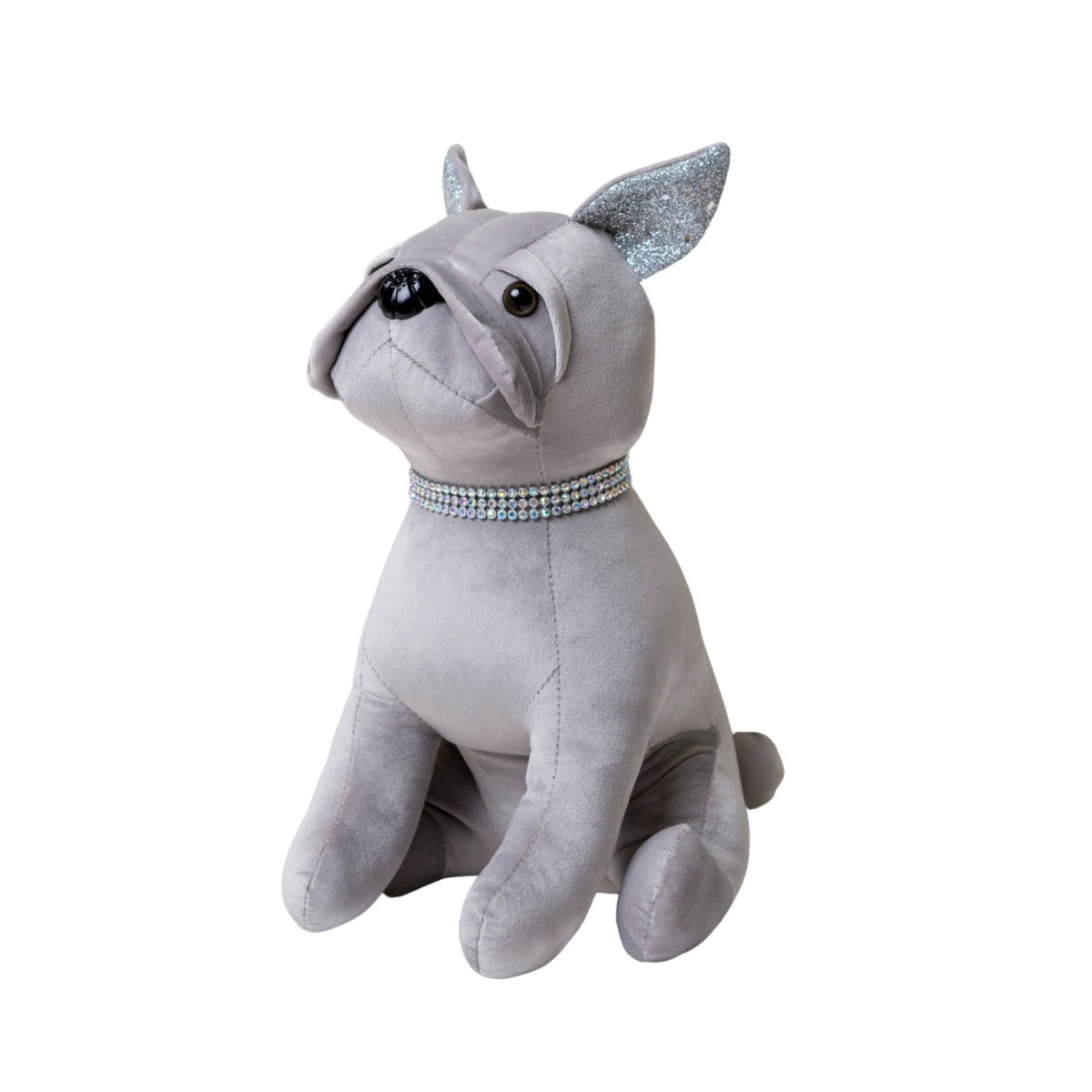 Hestia Silver Luxe Diamante Dog Door Stop  Bring some warmth and charm to any room with this diamante dog door stop. From the Silver Luxe collection by HESTIA® this door stop features a diamante collar and is both cute and elegant. A fashionable addition for any home.