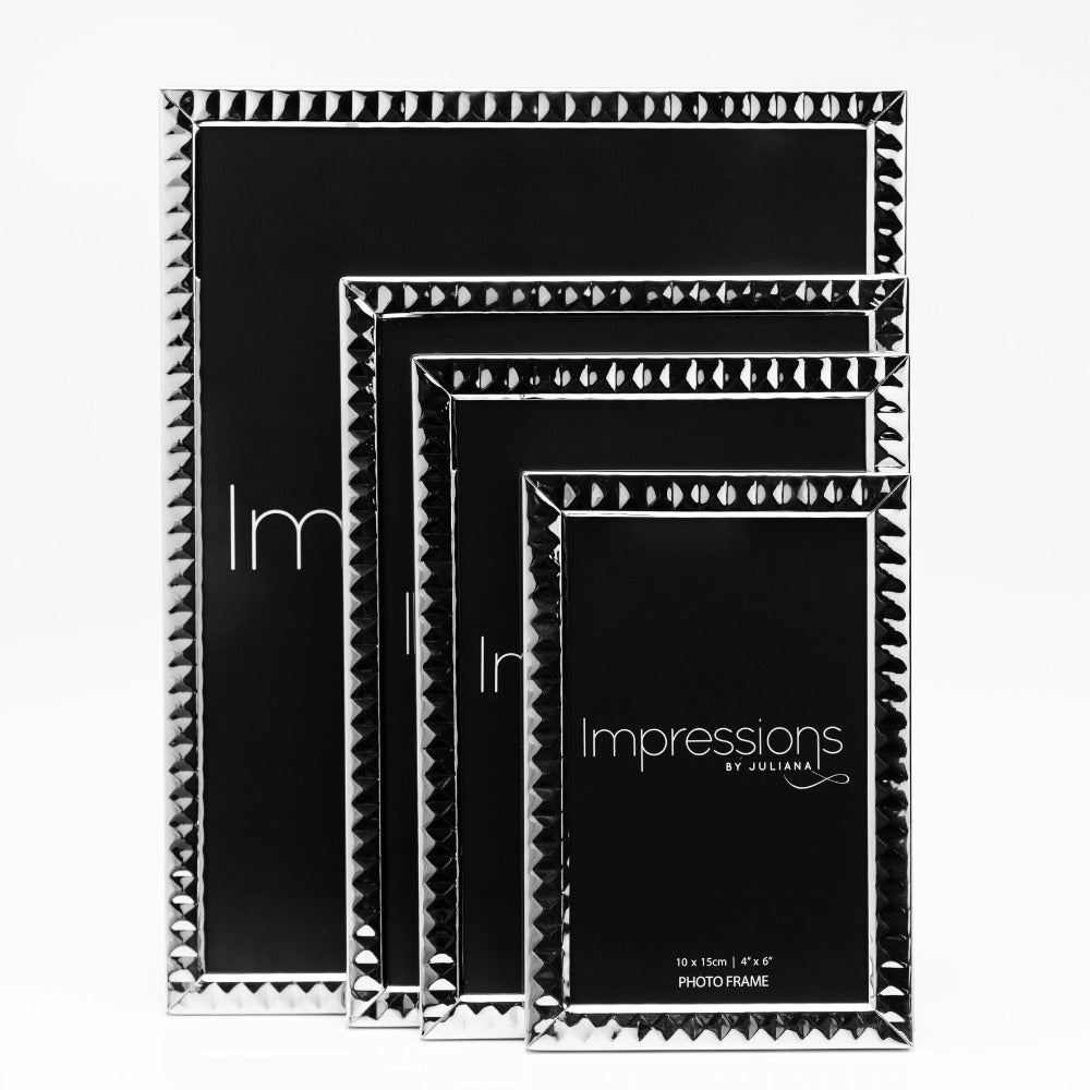 Impressions Silver Plated Diamond Textured Photo Frame 8" X 10"  Give a precious photo the perfect place to shine with this stylish silver plated photo frame. From Impressions - helping your precious pictures speak their thousand words.